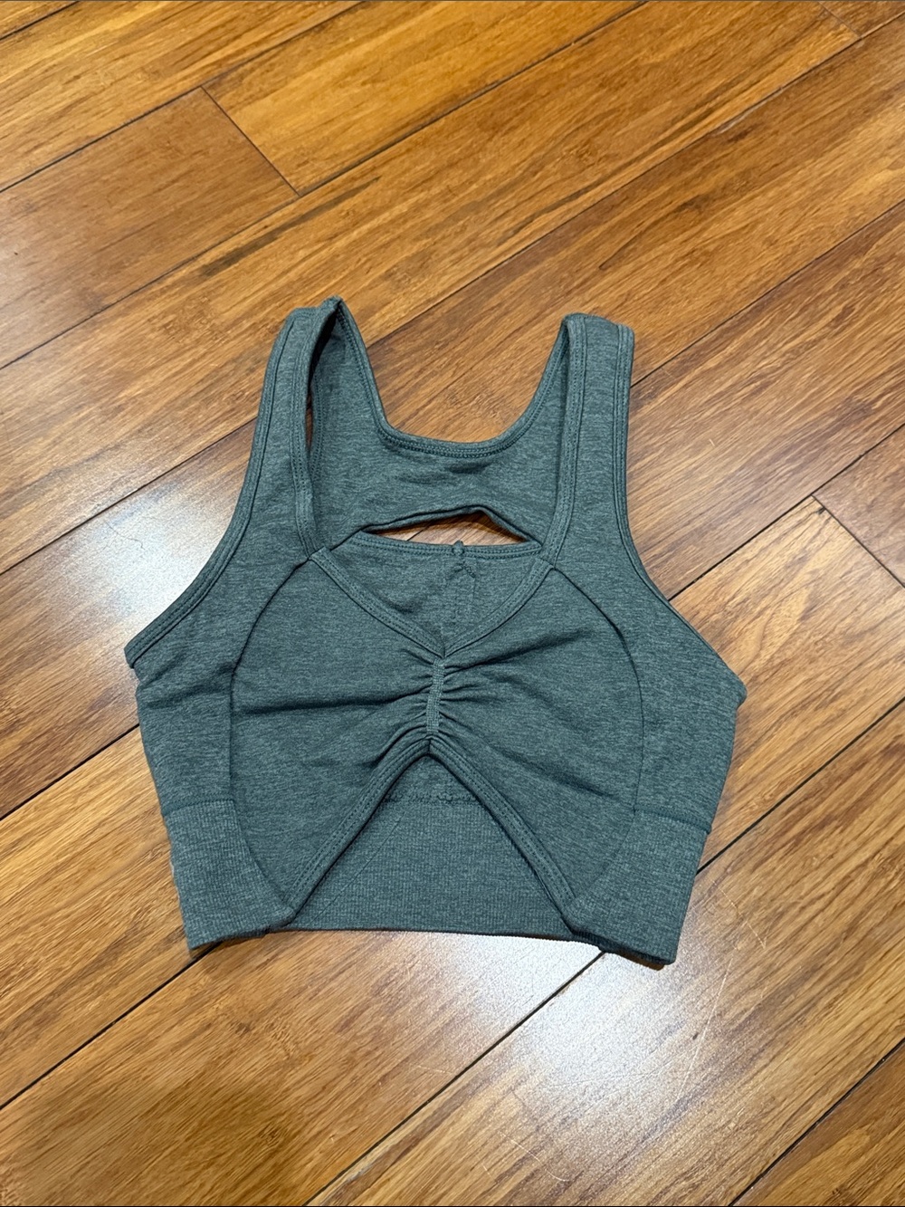 Buffbunny Collection Gray Seamless Racerback Sports Bra XXS